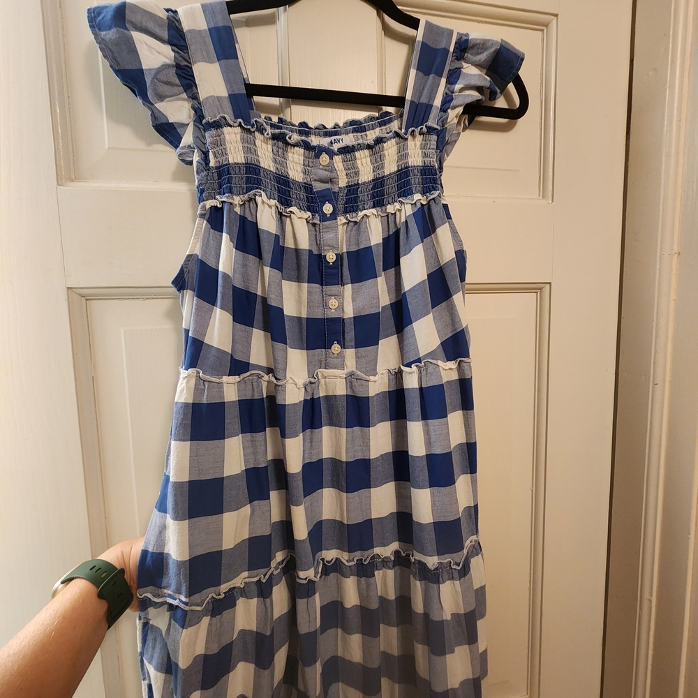 Old Navy Blue and White Plaid Dress